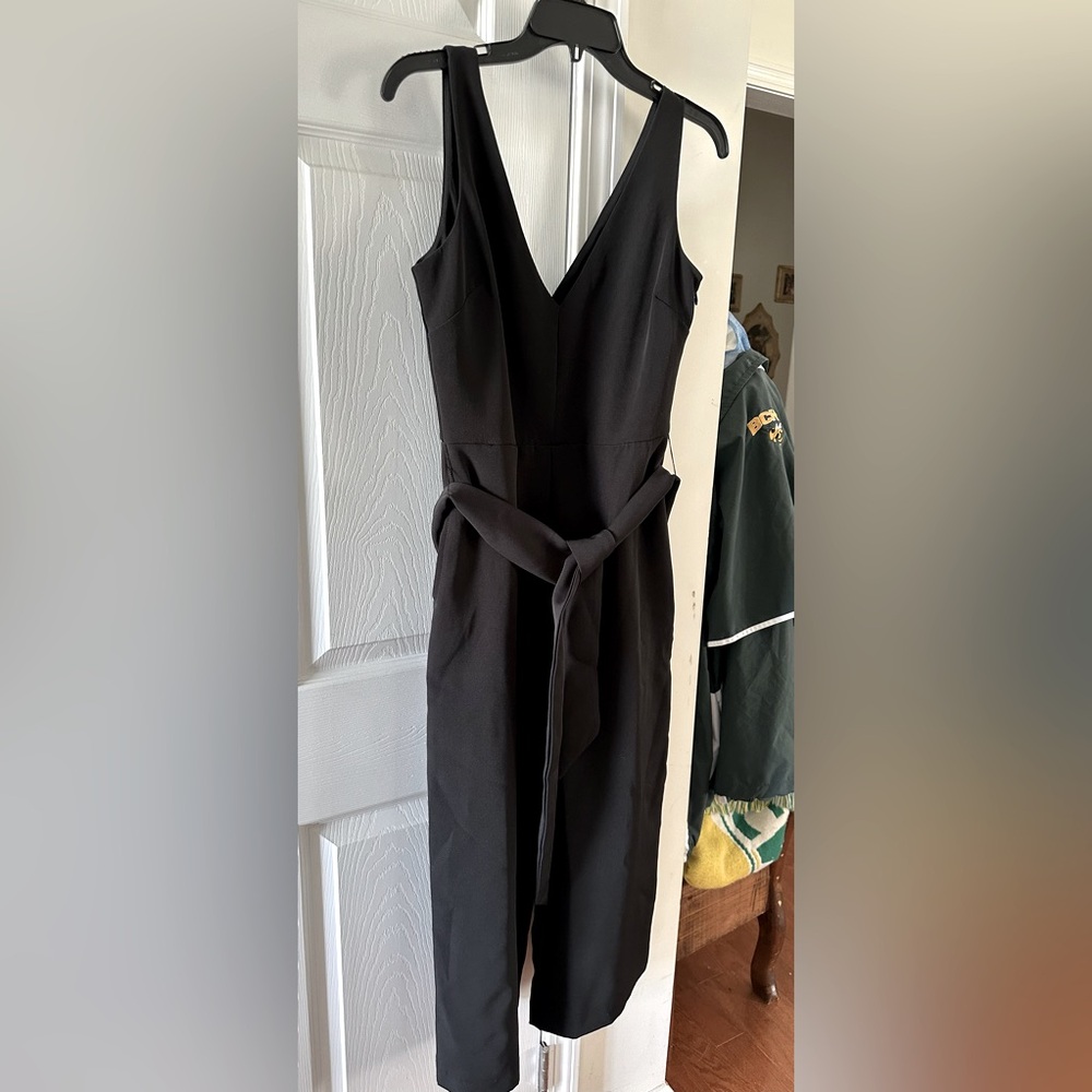NWT Sam Edelman black cropped jumpsuit